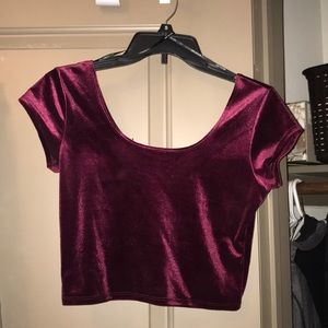 Velvet crop top